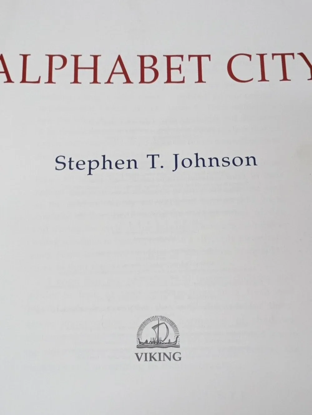 Alphabet City By Stephen T. Johnson.